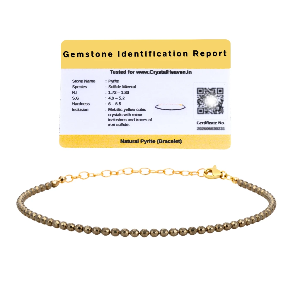 Pyrite Bracelets - 2mm Faceted Beads (Gold)