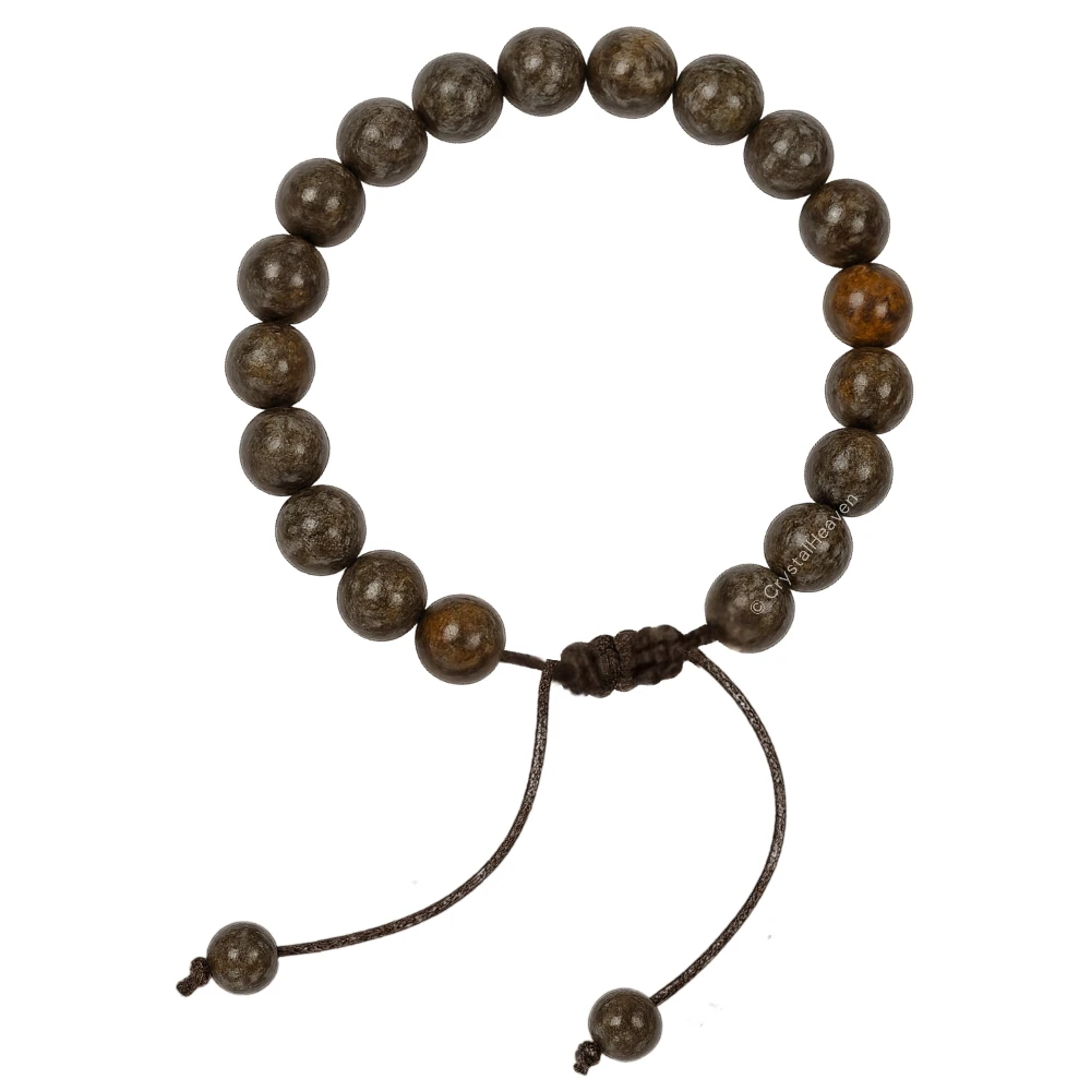 Brown Snowflake Obsidian Bracelet (Adjustable)