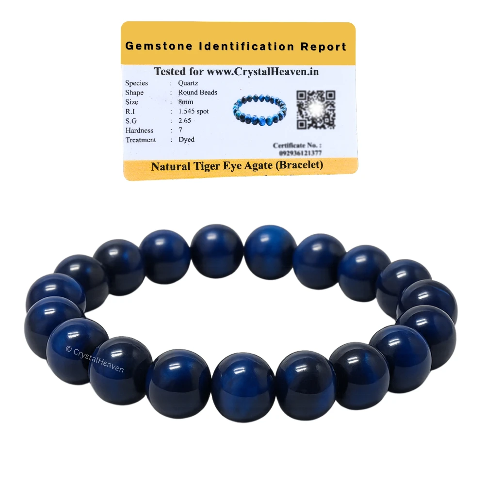 Blue Tiger Eye Bracelet (Elastic)