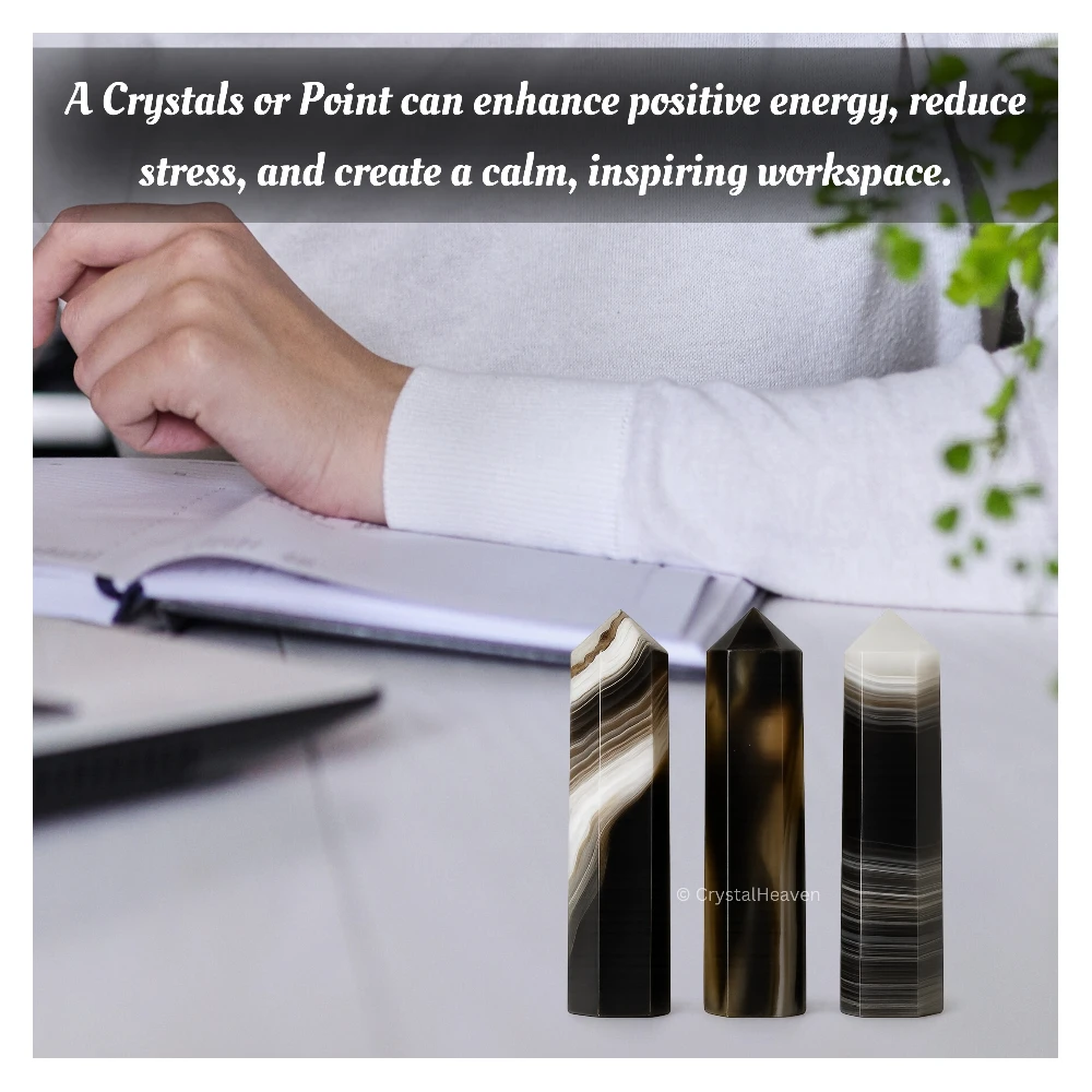 Black Onyx Pencil Points (Set of 10)