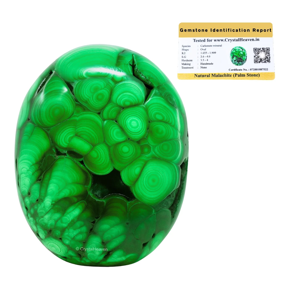 Malachite Palm Stone