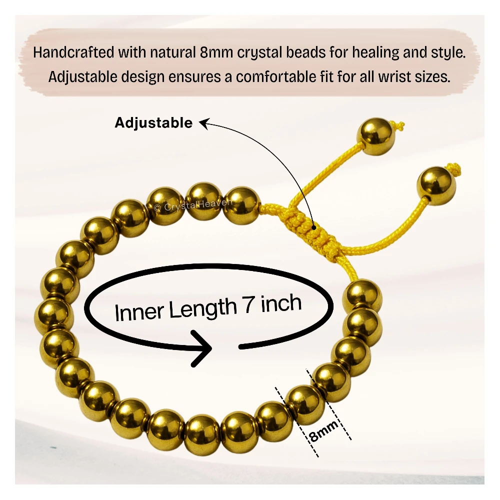 Golden Hematite Bracelet (Adjustable)