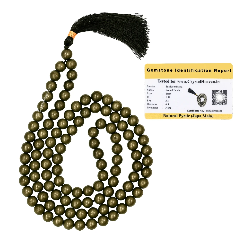 Pyrite Japa Mala (Without Knot)