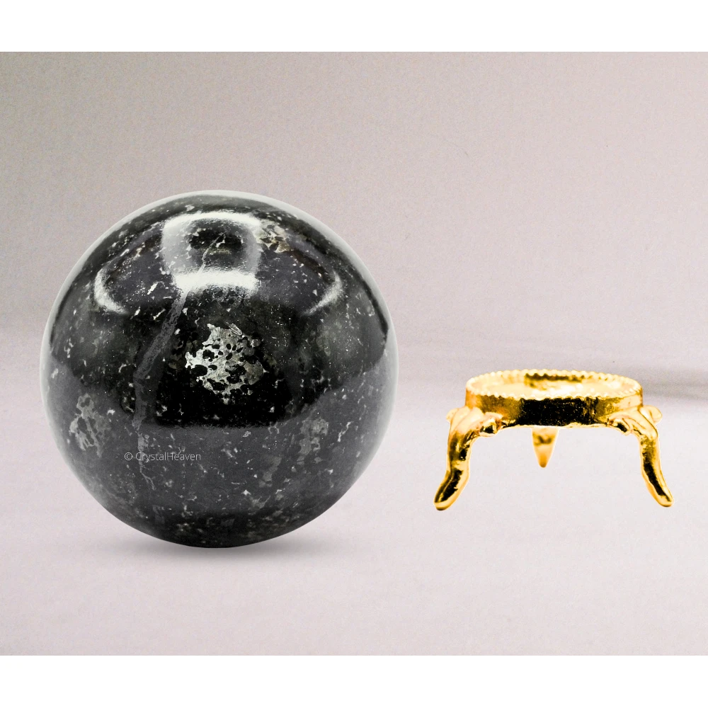 Large Nuummite Sphere (2.5 Inch)