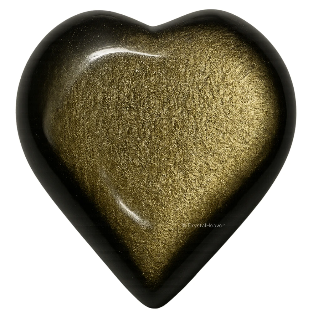 Golden Sheen Obsidian Heart