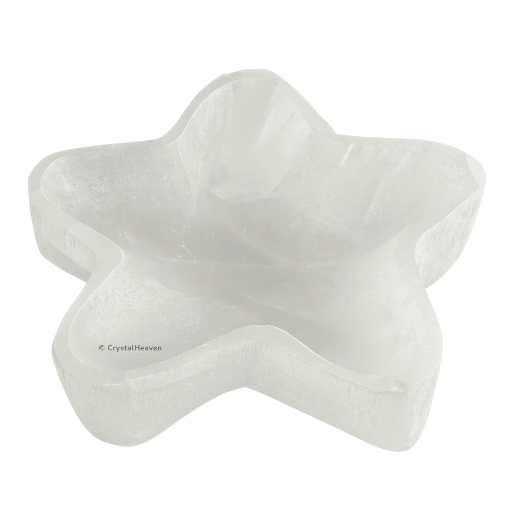 Selenite Crystal Charging Bowl - Star