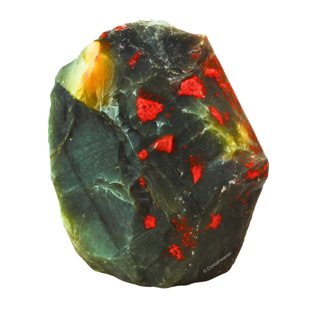 Raw African Bloodstone Crystals (2 Pieces)