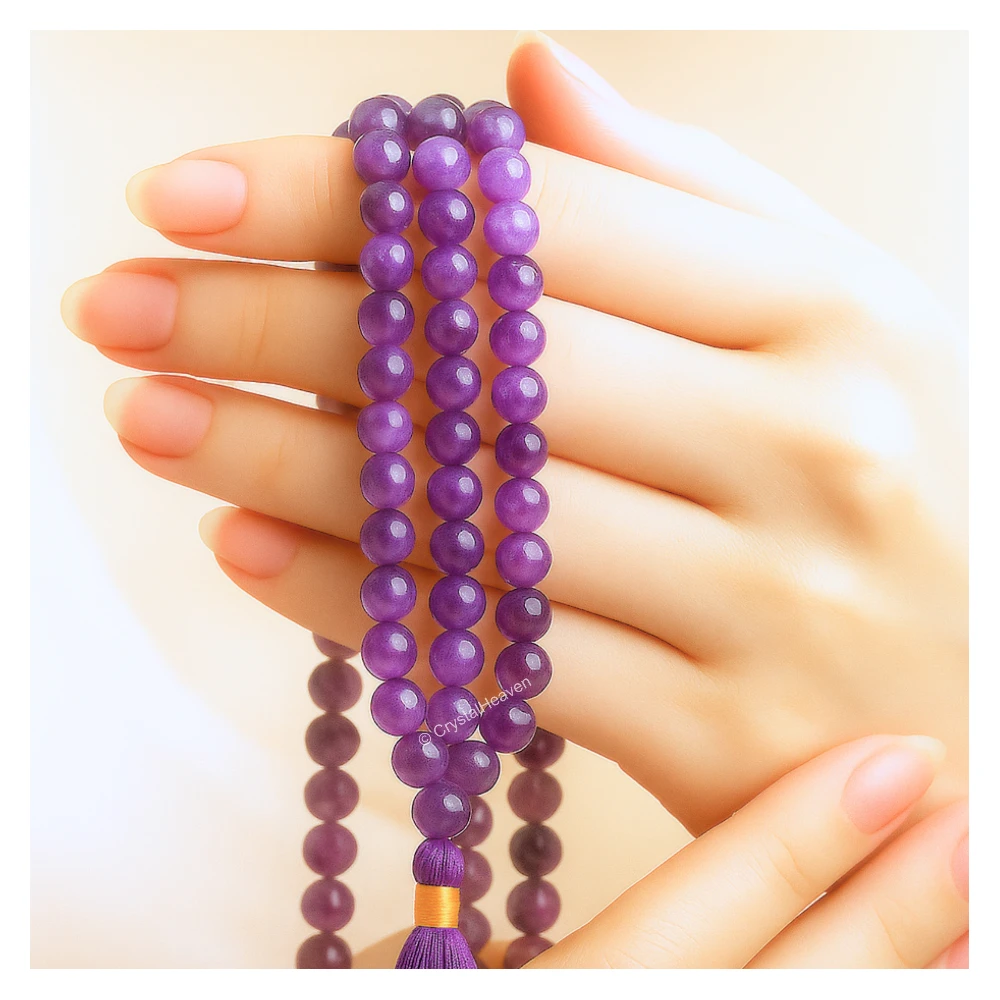Amethyst Japa Mala (Without Knot)
