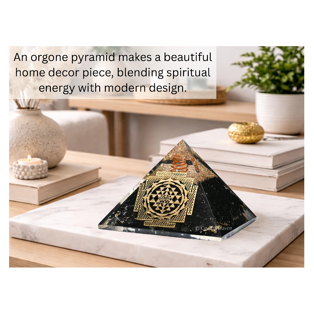 Black Tourmaline Orgone Pyramid (Shriyantra)