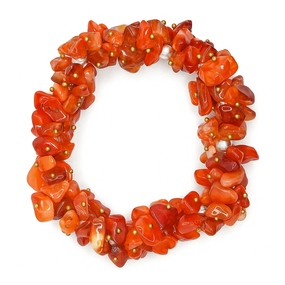 Carnelian Chips Bead Bracelet