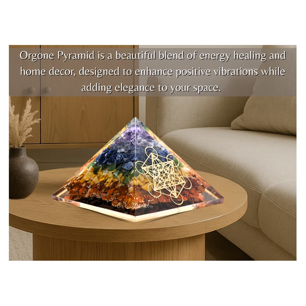 7 Chakra Orgone Pyramid (Metatron Cube)
