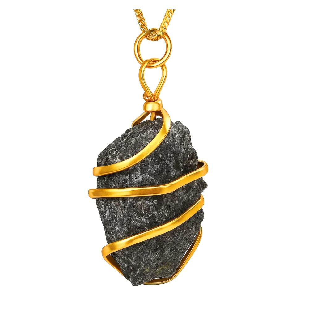 Iolite Necklace - Raw Crystal (Gold)