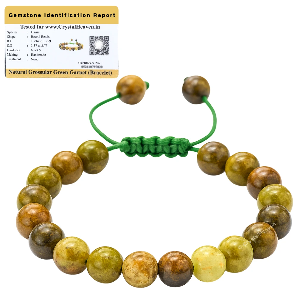 Grossular Green Garnet Bracelet (Adjustable)