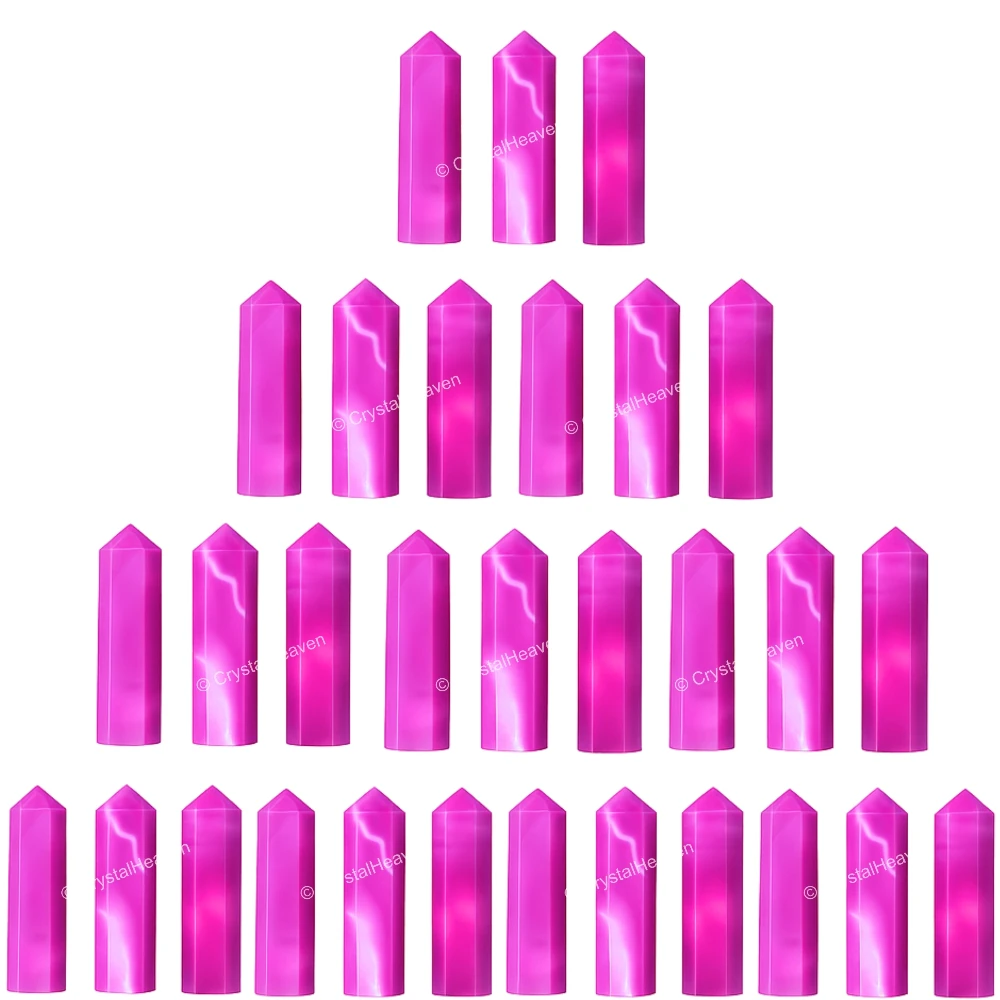 Pink Onyx Pencil Points (Set of 10)