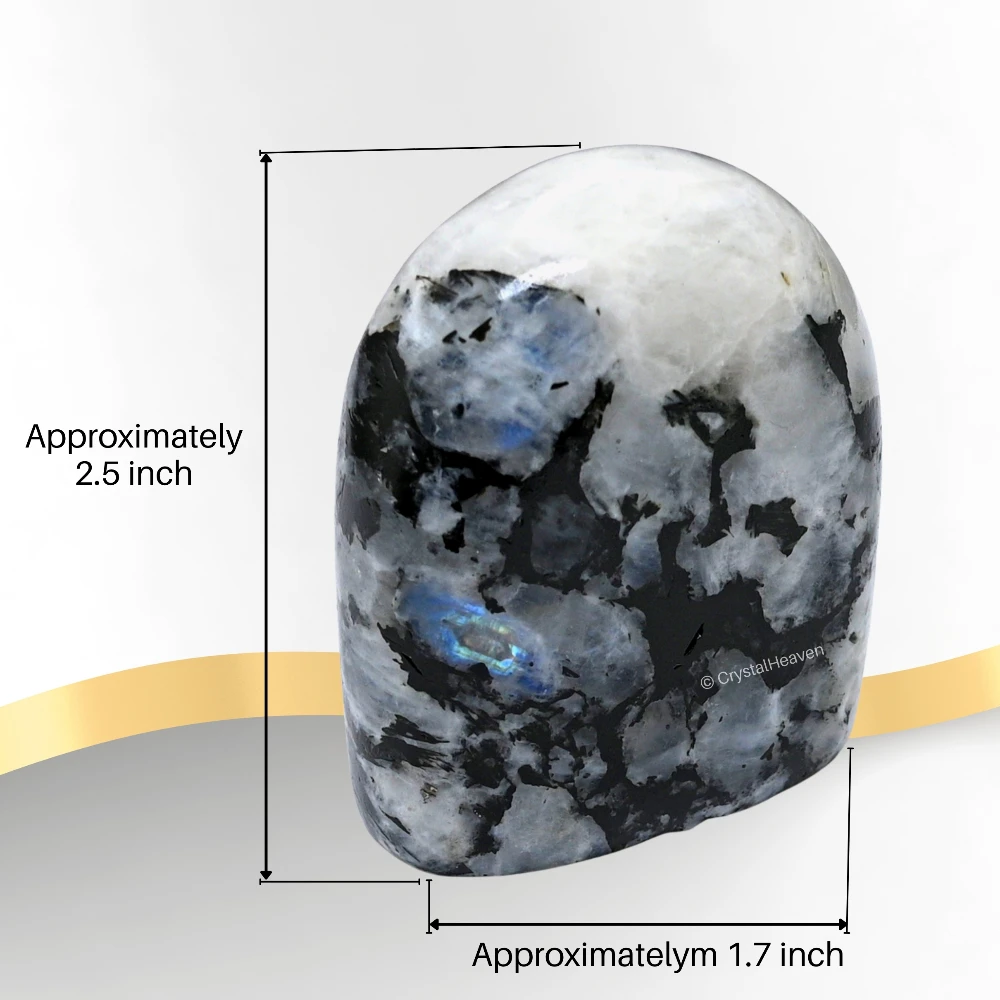 Rainbow Moonstone Standing Palm Stone (Large)