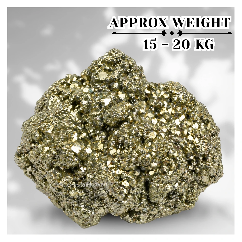 Large Pyrite Cluster – Natural Raw Crystal for Wealth & Feng Shui Decor (15 - 20 kg)