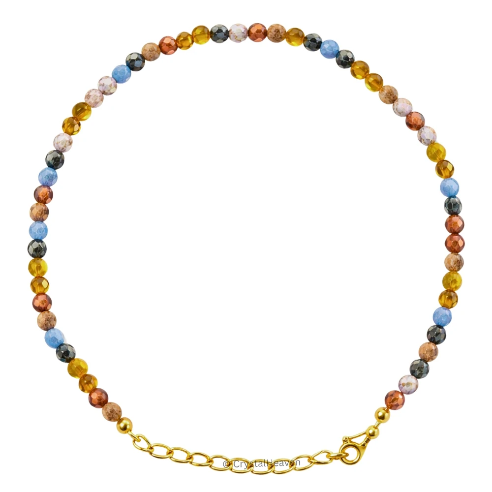Mix Disco Bracelets - 2mm Faceted Beads (Gold)