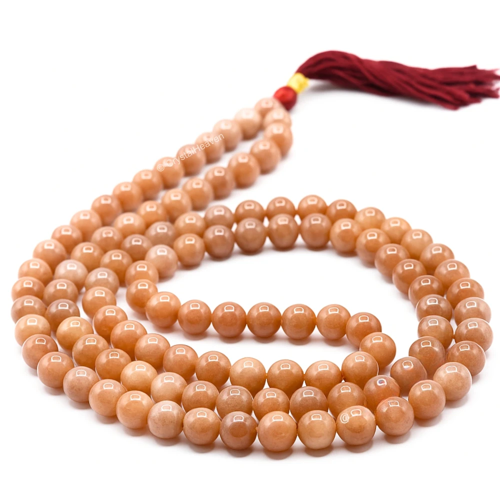 Sunstone Japa Mala (Without Knot)