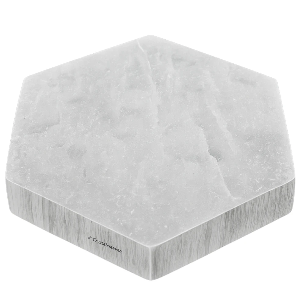 Selenite Charging Plate - Hexagon (4 Inch)