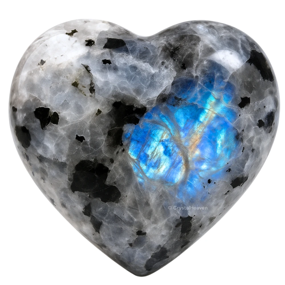 Rainbow Moonstone Heart