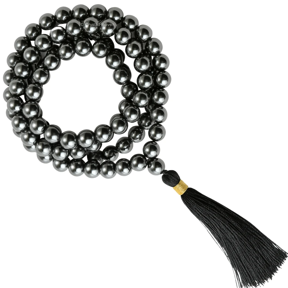 Hematite Japa Mala (Without Knot)