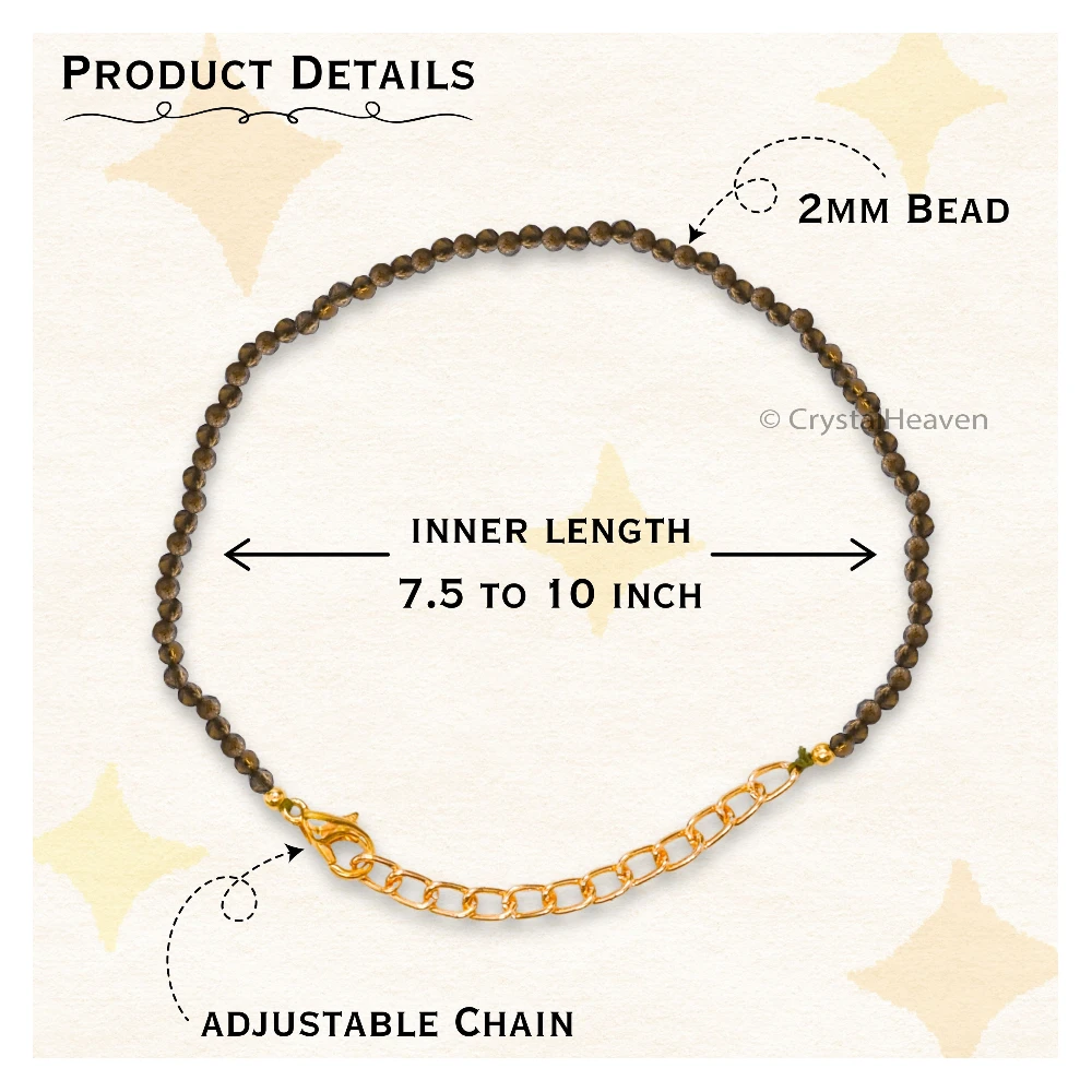 Green Cats Eye Bracelets - 2mm Faceted Beads (Gold)