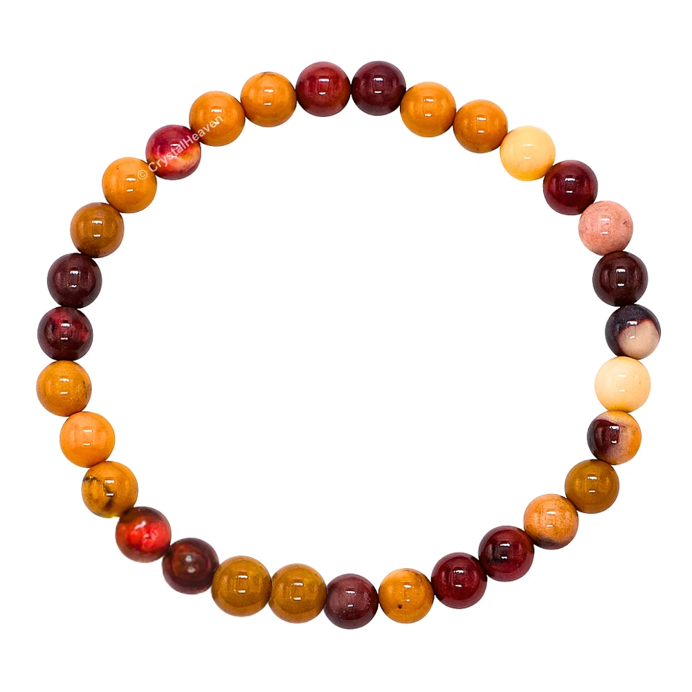 Mookaite Jasper Healing Crystal Bracelets - 6mm Beads