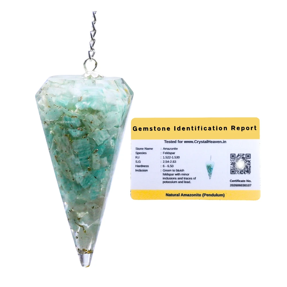 Amazonite Crystal Orgone Pendulum