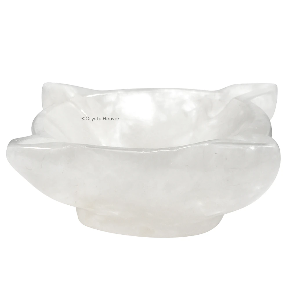 Clear Quartz Crystal Diya - 4 Batti