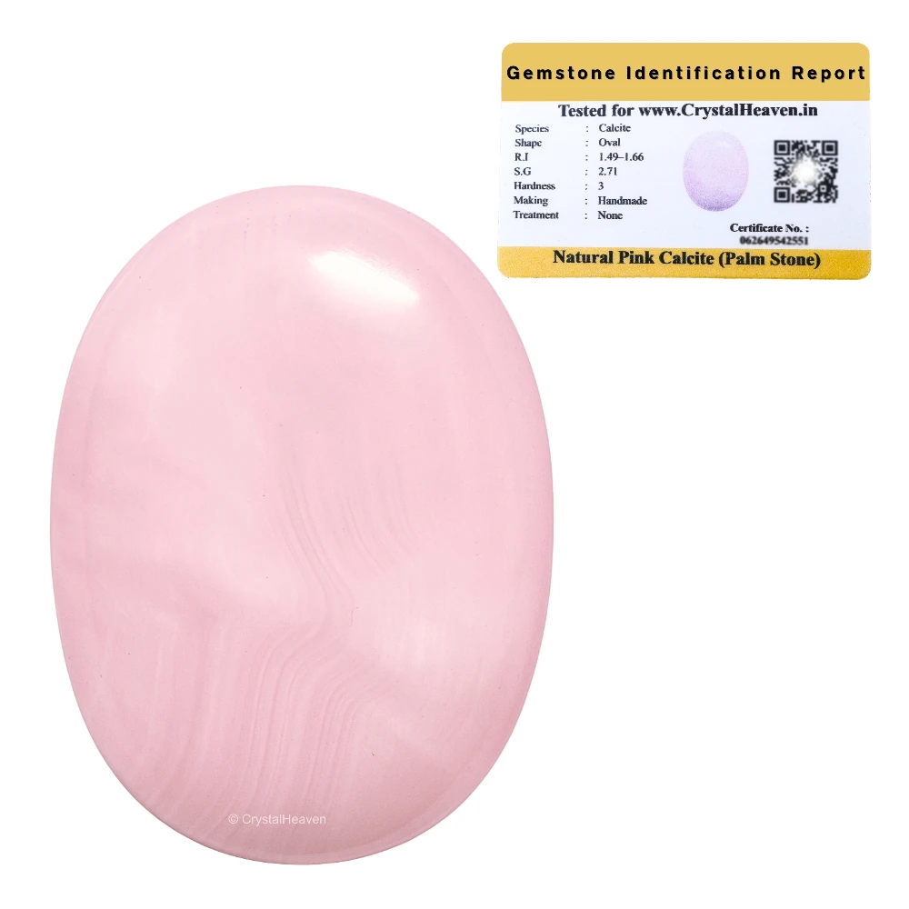 Pink Calcite Palm Stone