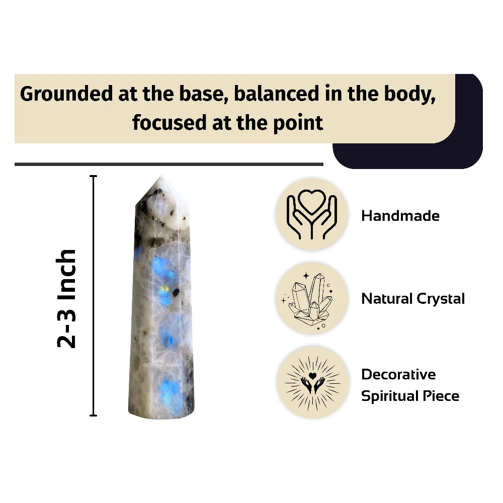 Rainbow Moonstone Crystal Tower (2" to 3" inch)