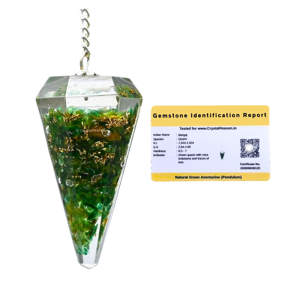 Green Aventurine Crystal Orgone Pendulum
