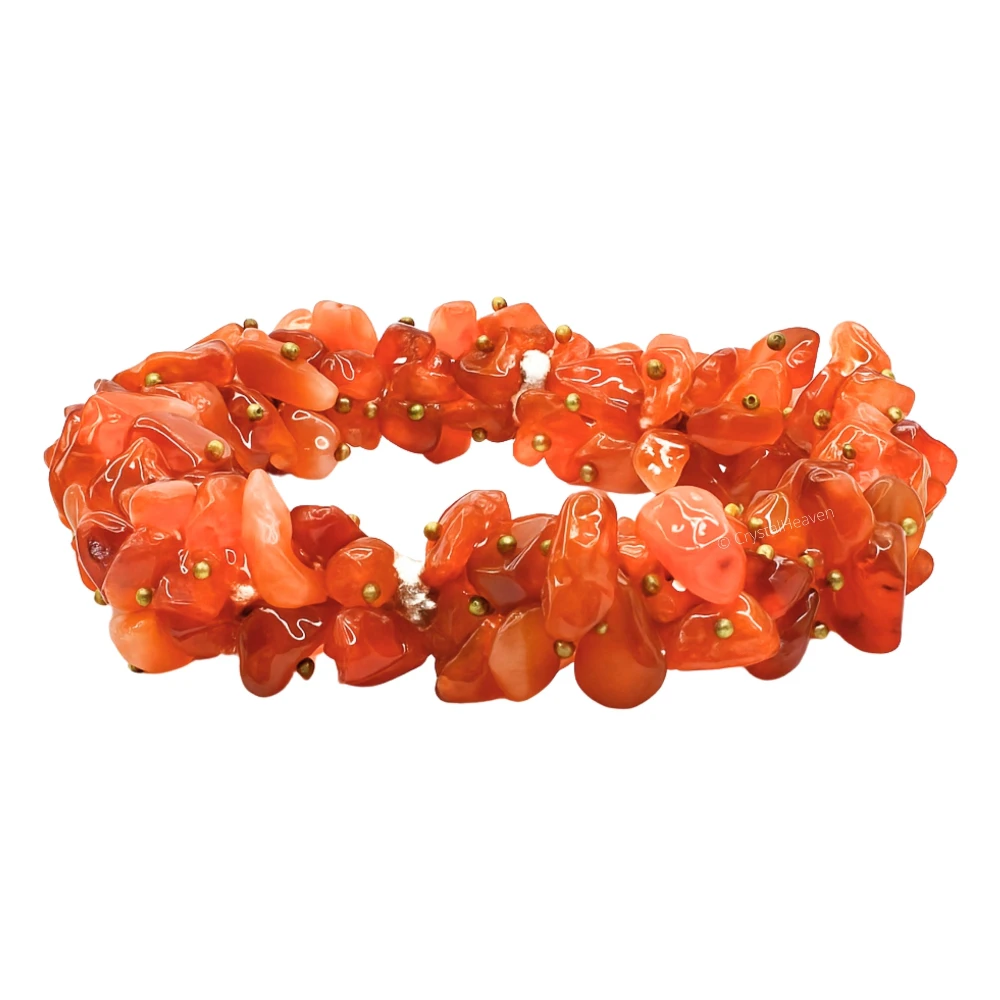 Carnelian Chips Bead Bracelet