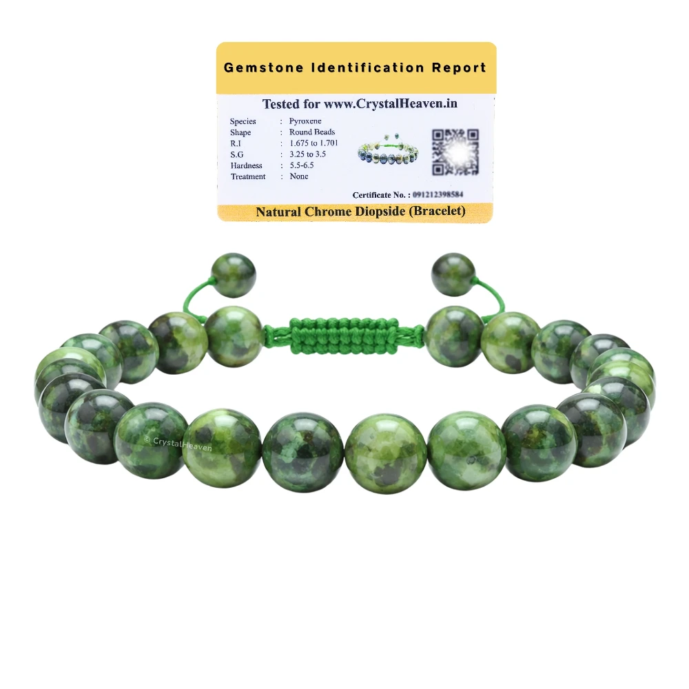 Chrome Diopside Bracelet (Adjustable)