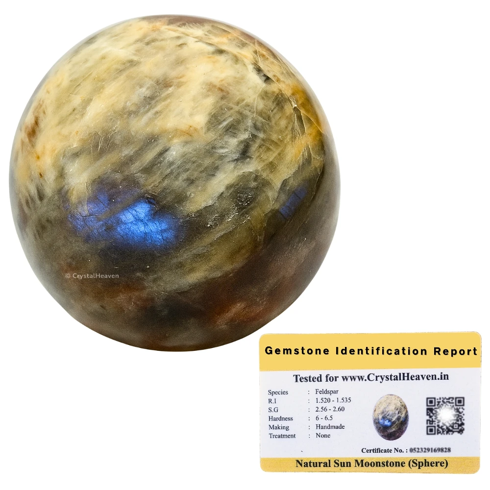 Sun Moonstone Sphere (1.5 Inch)
