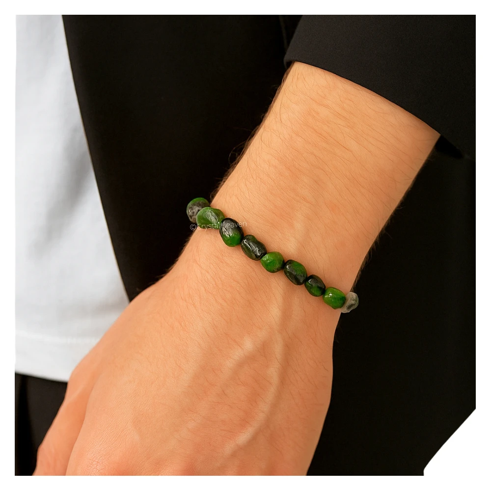 Ruby Zoisite Tumbled Bracelet (Elastic)