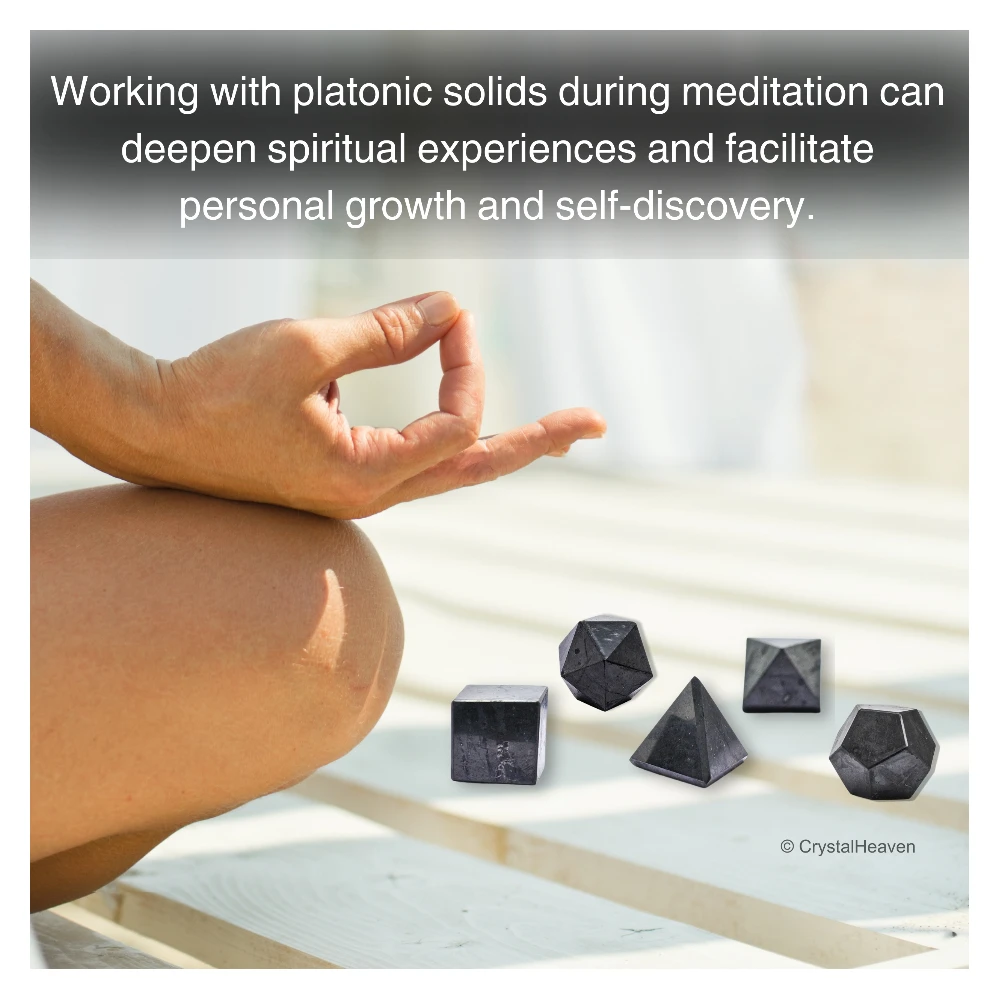 Shungite Platonic Solid - 5 Pcs