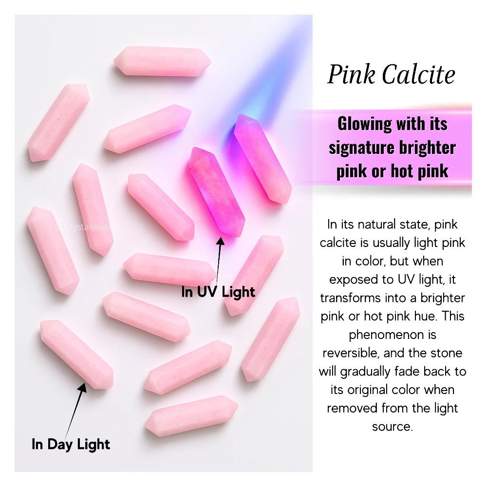 Pink Calcite Pencil Points (Double Terminated) (Set of 10)