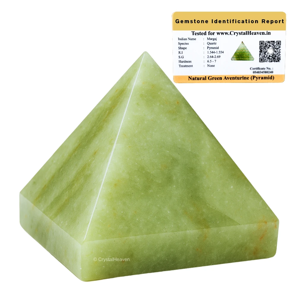 Light Green aventurine Pyramid (1.5 Inch)