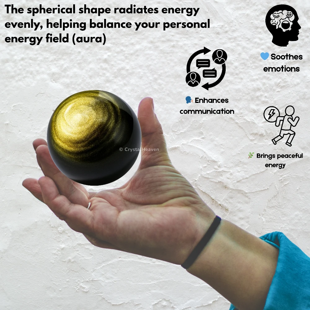 Golden Sheen Obsidian Sphere (2 Inch)