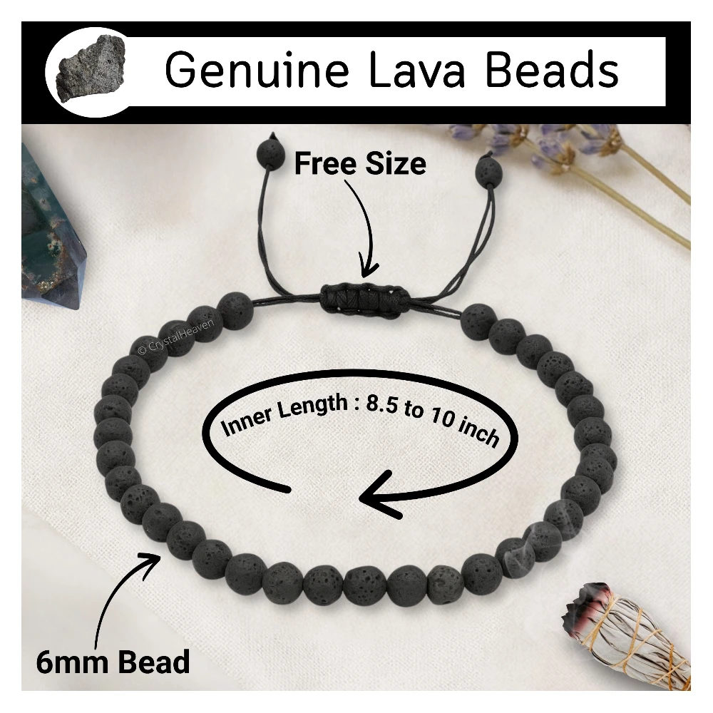 Lava Stone Anklet (Without Knot)