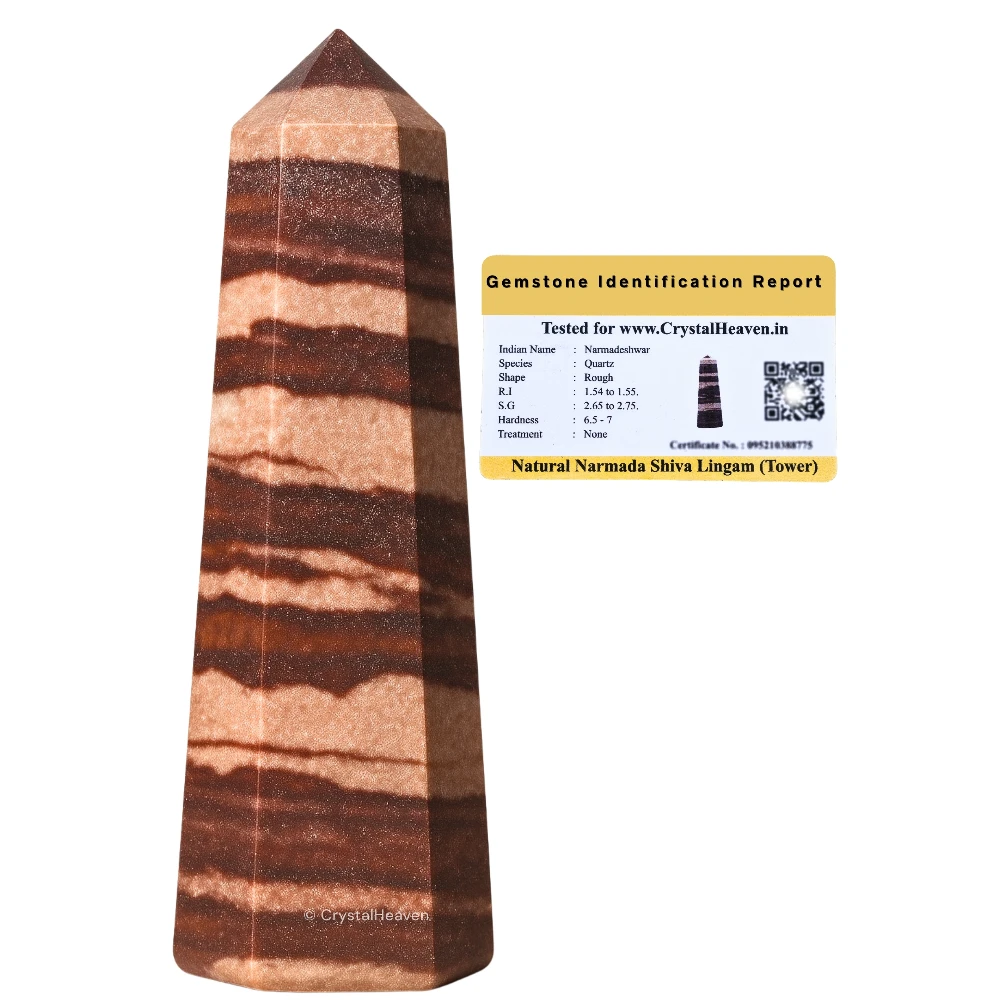 Large Shiva Lingam Narmada Stone Tower