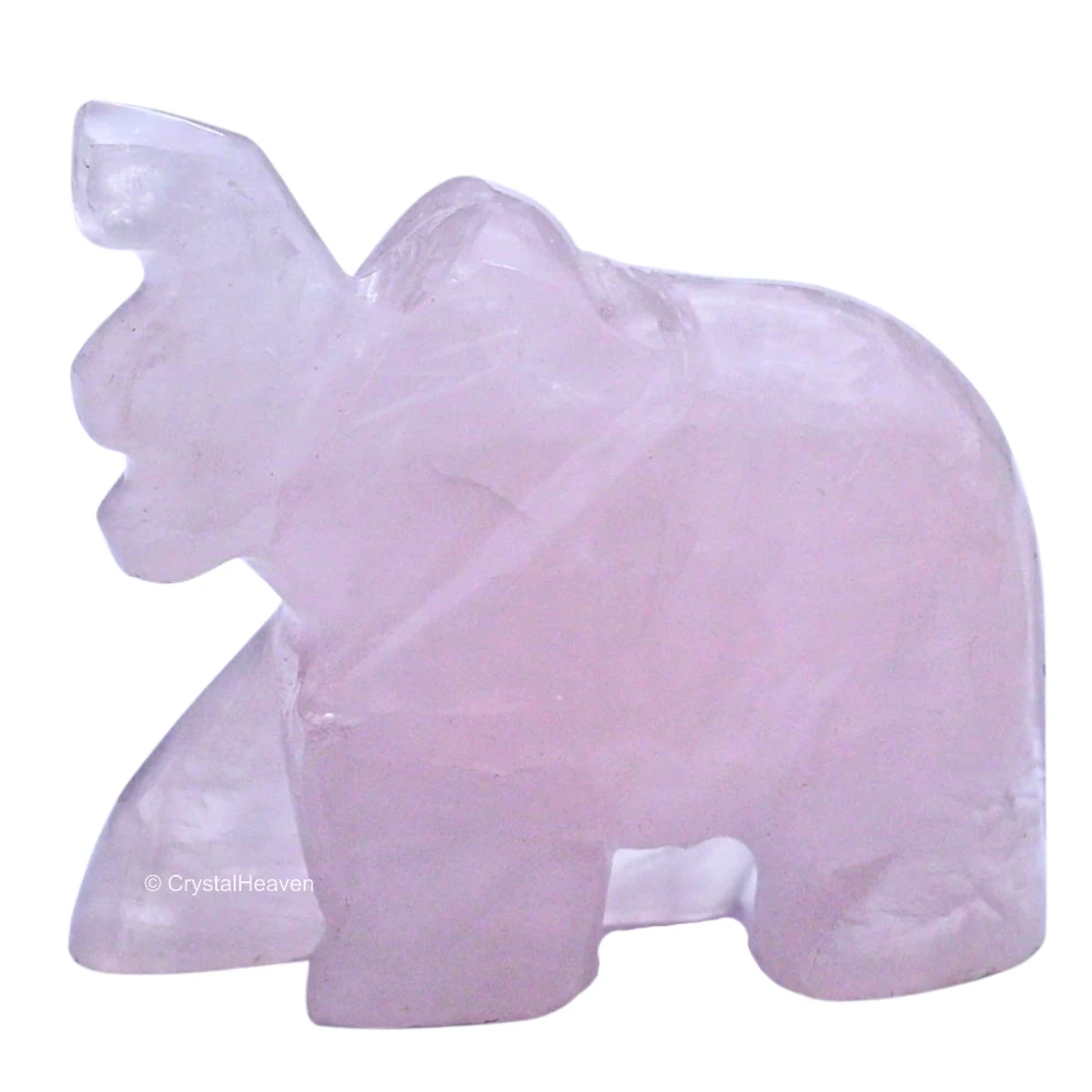 Rose Quartz Crystal Elephant