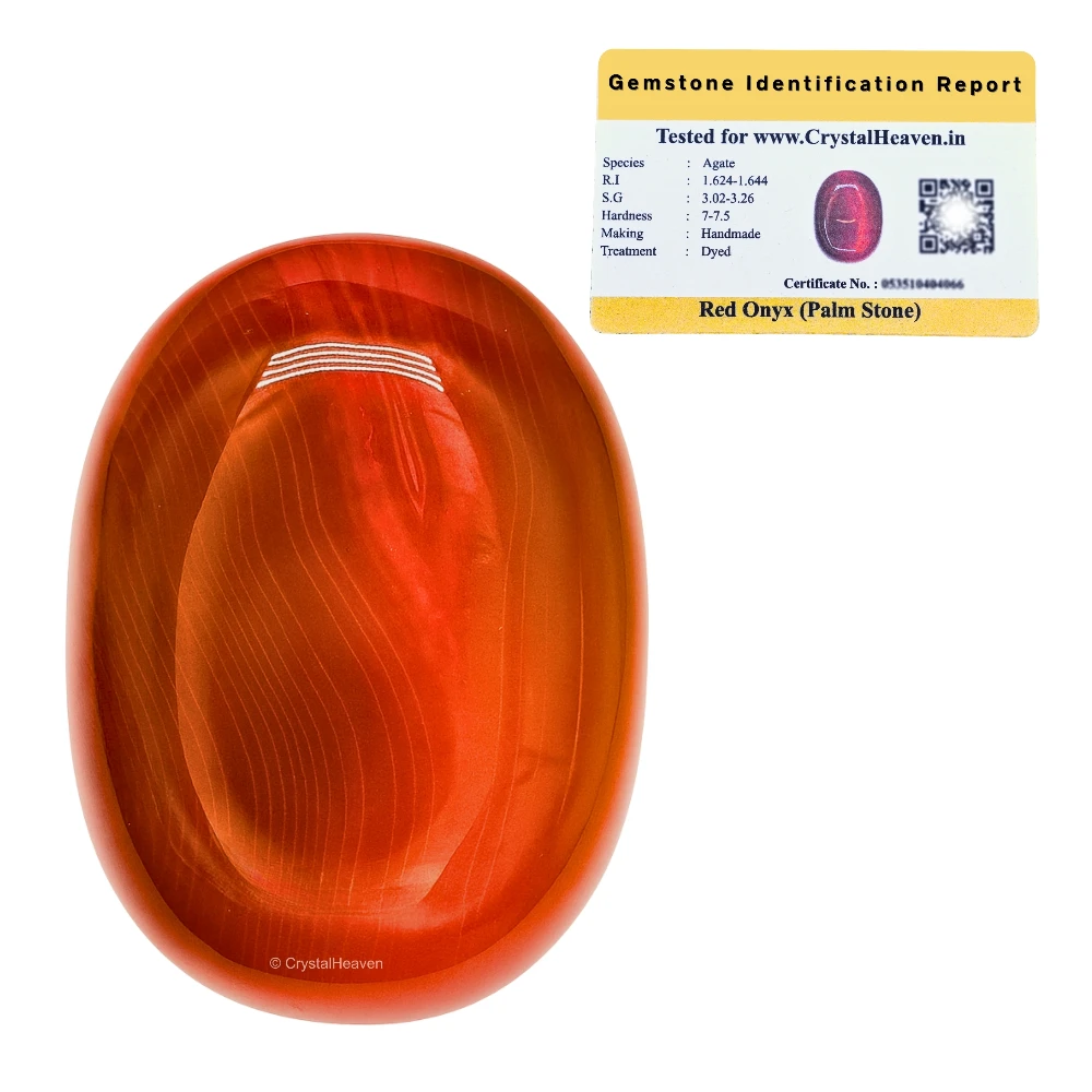 Red Onyx Palm Stone
