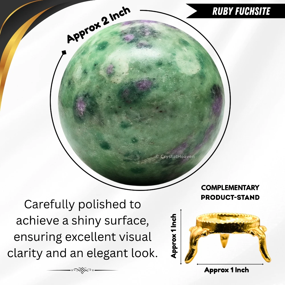 Ruby Fuchsite Sphere (2 Inch)