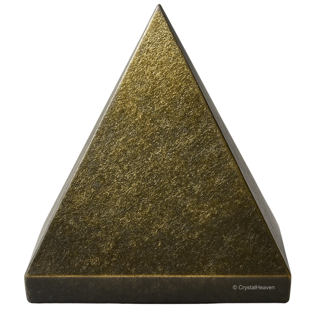 Golden Sheen Obsidian Pyramid