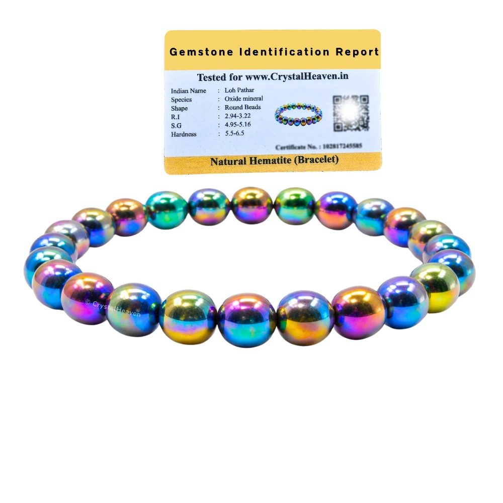 Rainbow Hematite Bracelet (Elastic)
