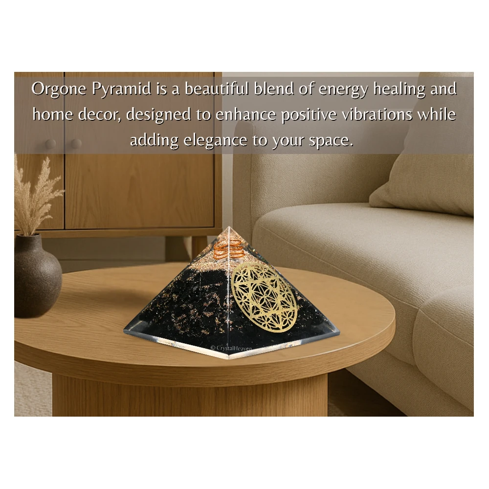 Black Tourmaline Orgone Pyramid (Star Of David)