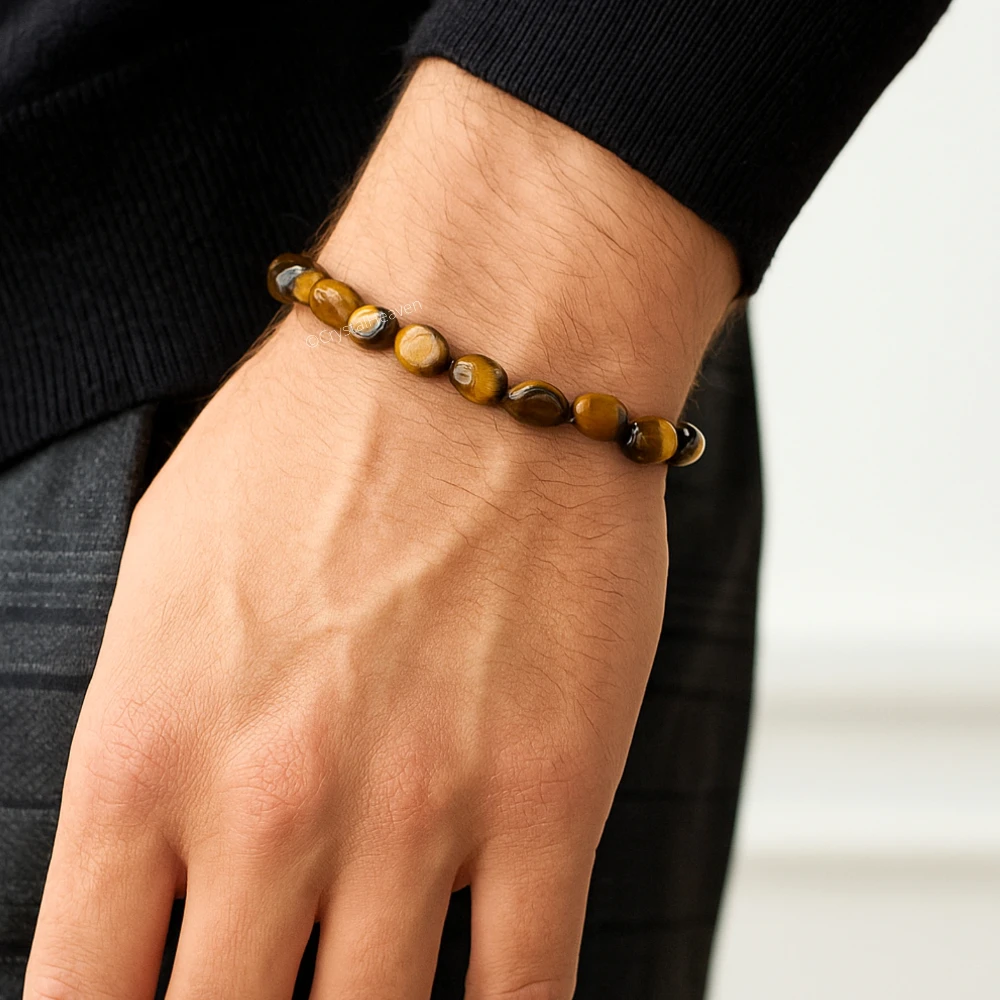 Tiger Eye Tumbled Bracelet (Elastic)