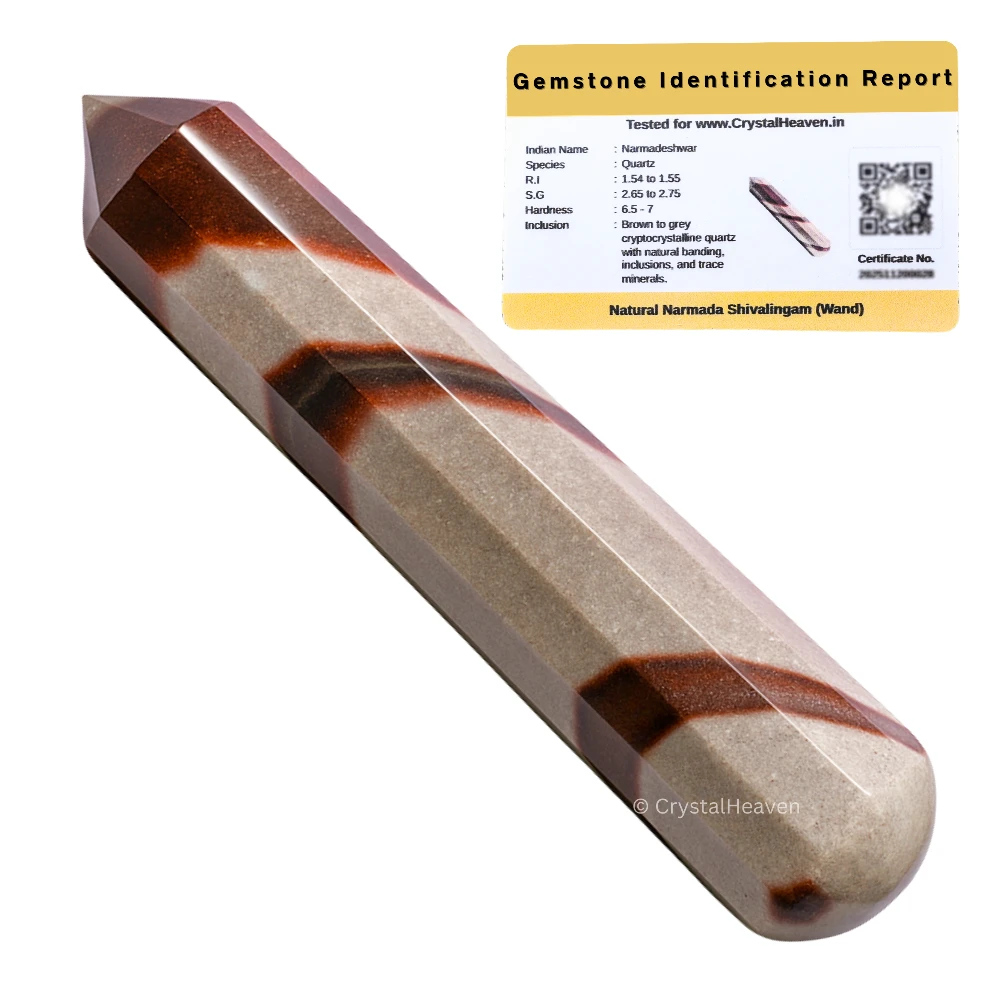 Narmada Shiva Lingam Wand (Faceted)